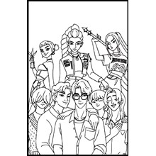 LARGE COLOURING BOARD - K-POP GROUP