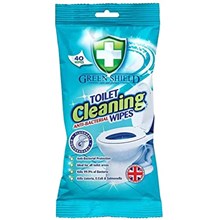 GREEN SHIELD - TOILET CLEANING WIPES - 40 PACK