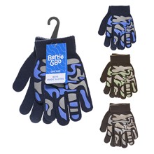 BOYS THERMAL MAGIC GLOVES CAMOUFLAGE GRIPPER