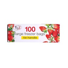 TIDYZ - 100 TIE HANDLE FREEZER BAGS