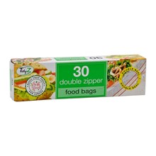 TIDYZ - 30 FOOD DOUBLE ZIPPER BAGS