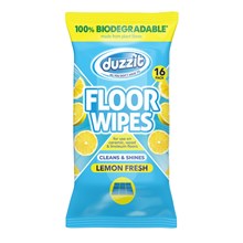 DUZZIT - BIODEGRADABLE FLOOR WIPES LEMON - 16 PK