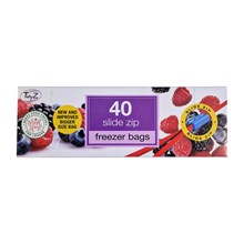 TIDYZ - 40 SLIDE ZIP FREEZER BAGS