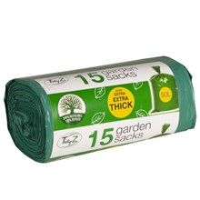 TIDYZ - GARDEN SACKS EXTRA THICK 50L - 15 PACK