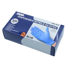 SWL - BLUE DISPOSABLE NITRILE GLOVES EXTRA LARGE - 100 PACK
