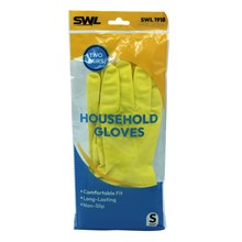 SWL - YELLOW HOUSEHOLD WASHING UP GLOVES - SIZE S