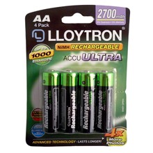 LLOYTRON RECHARGEABLE AA - 4 PACK 2700MAH LLOYTRON RECHARGEABLE AA - 4 PACK 2700MAH