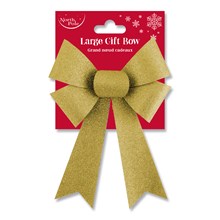 GLITTER BOW GOLD - LARGE