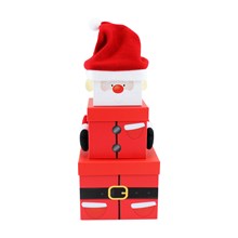 3PC PLUSH SANTA BOX