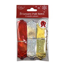 NORTH POLE - LUXURY METALLIC PULL RIBBONS - 3 PACK