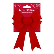 NORTH POLE - RED VELVET BOW - LARGE