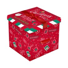 NORTH POLE - SQ XMAS DELIVERY GIFT BOX 27.5 X 28CM
