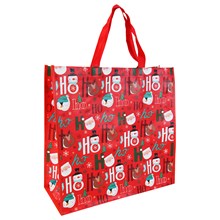 XMAS HOHOHO WOVEN SHOPPING BAG - LARGE