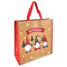 CHRISTMAS GONK WOVEN SHOPPING BAG - LARGE