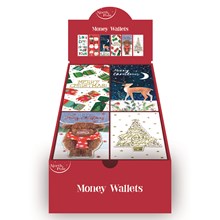 NORTH POLE - XMAS MONEY WALLET MIXED BOX - 36 PACK
