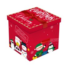 NORTH POLE - SQUARE XMAS EVE GIFT BOX 27.5 X 28CM
