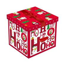 NORTH POLE - SQUARE HOHOHO GIFT BOX 27.5 X 28CM