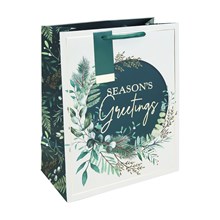 SEASONS GREETINGS PAPER GIFT BAG - LARGE