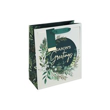 SEASONS GREETINGS PAPER GIFT BAG - MEDIUM