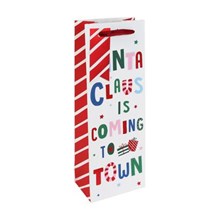 SANTA COMING TO TOWN BOTTLE GIFT BAG