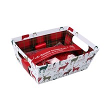 XMAS REINDEER GIFT HAMPER DRESSING SET - 90 X 90CM