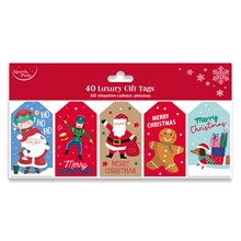 NORTH POLE - LUXURY XMAS GIFT TAGS - 40 PACK