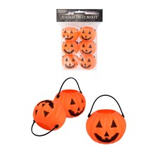 HALLOWEEN PUMPKIN TREAT BUCKET - 6 PACK
