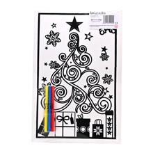 MEDIUM COLOURING BOARD - CHRISTMAS TREE
