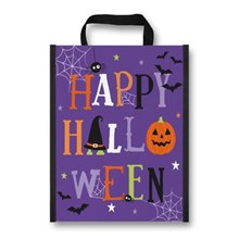 HAPPY HALLOWEEN WOVEN TREAT BAG