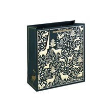 GOLD WOODLAND EMB MEDIUM GIFT BAG