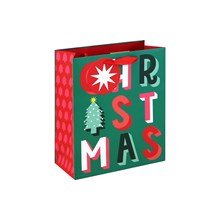 MERRY XMAS BRIGHTS WIDE MEDIUM BAG