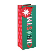 MERRY CHRISTMAS BRIGHT BOTTLE BAG