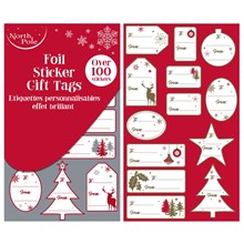 100 CONTEMPORARY FOIL STICKER TAGS