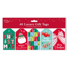 40 PACK MODERN DIE CUT GIFT TAGS