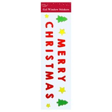 MERRY CHRISTMAS JUMBO GEL STICKERS