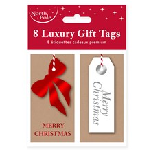 CHRISTMAS LUXURY GIFT TAG 8 PACK