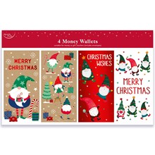 CHRISTMAS GONK MONEY WALLET 4 PACK