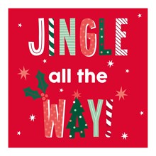 MERRY CHRISTMAS BRIGHT WHITE KRAFT CARDS 12 PACK