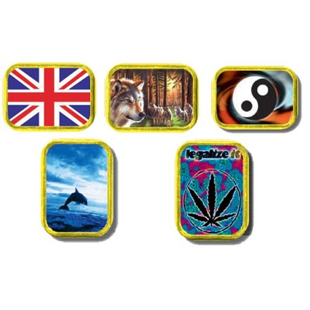 2OZ - TOBACCO TIN - 11CM X 8CM X 3CM