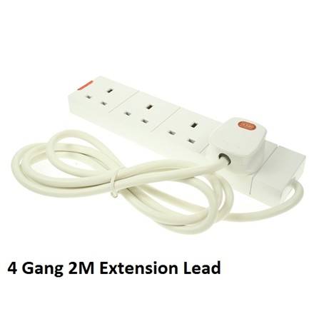 4 GANG 2M EXTENSION LEAD