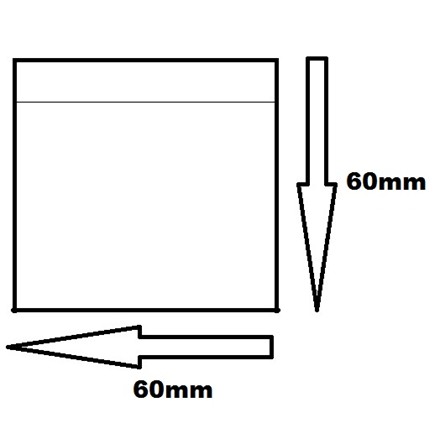 60 X 60MM CLEAR BAGS - 1000PCS