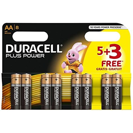 DURACELL AA PLUS POWER 5+3