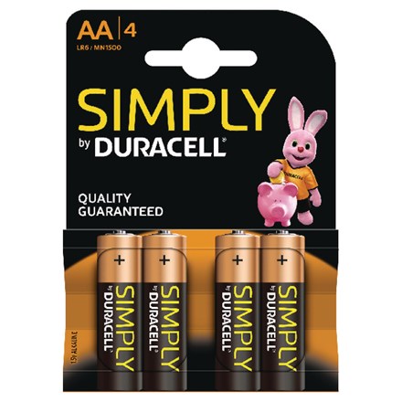 DURACELL SIMPLY AA - 4 PACK
