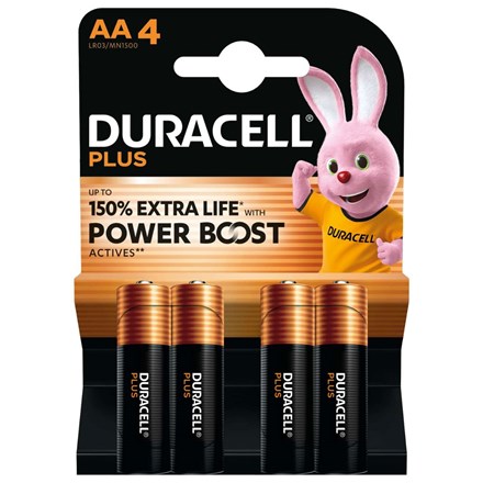 DURACELL PLUS POWER POWER BOOST AA - 4 PACK