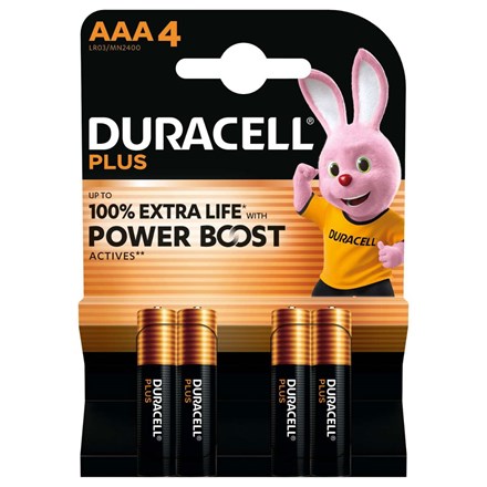 DURACELL PLUS POWER POWER BOOST AAA - 4 PACK