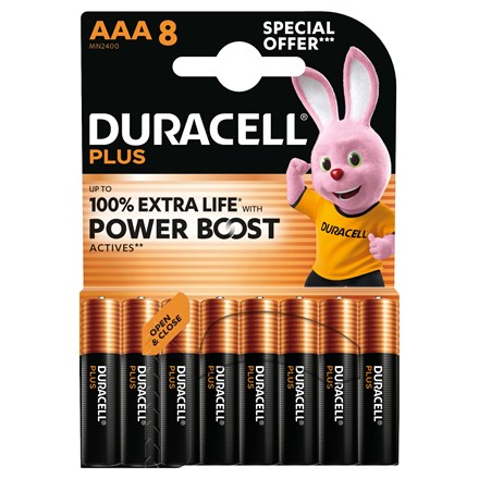 DURACELL PLUS POWER POWER BOOST AAA - 8 PACK