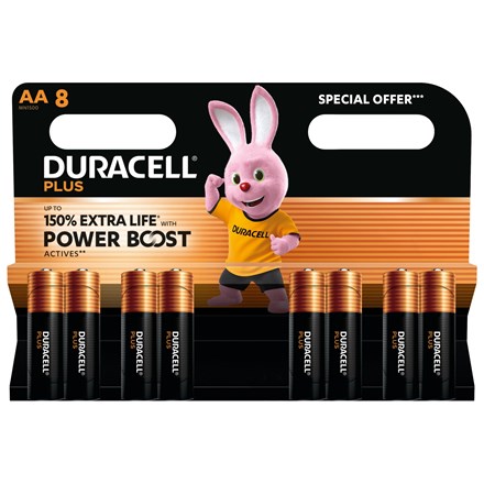 DURACELL PLUS POWER POWER BOOST AA - 8 PACK