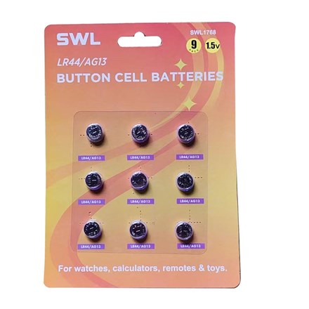 SWL - LR44/AG13 BATTERIES - 9 PACK