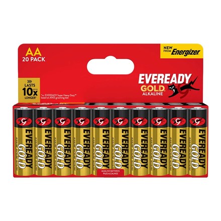 EVEREADY - GOLD ALKALINE AA - 20 PACK