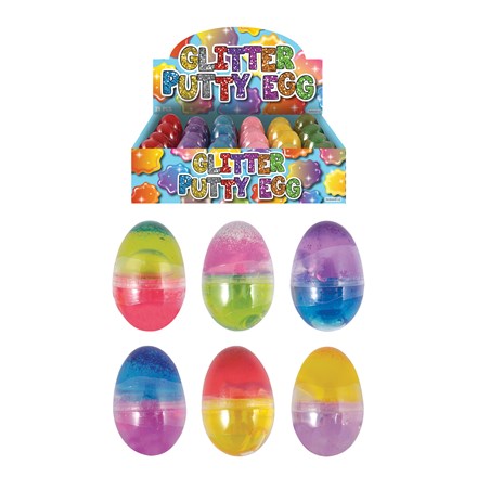 EGG AMOEBA TWO TONE GLITTER PUTTY 35G